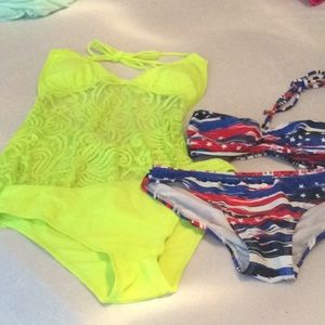 Bathing suit lot both size M